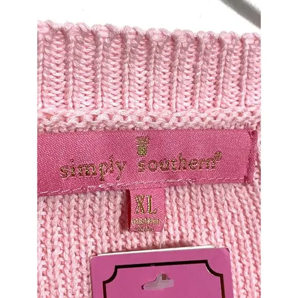 Simply Southern Knit USA Flag Sweater Womens XL Nautical Patriotic Coastal NWT - Picture 8 of 12